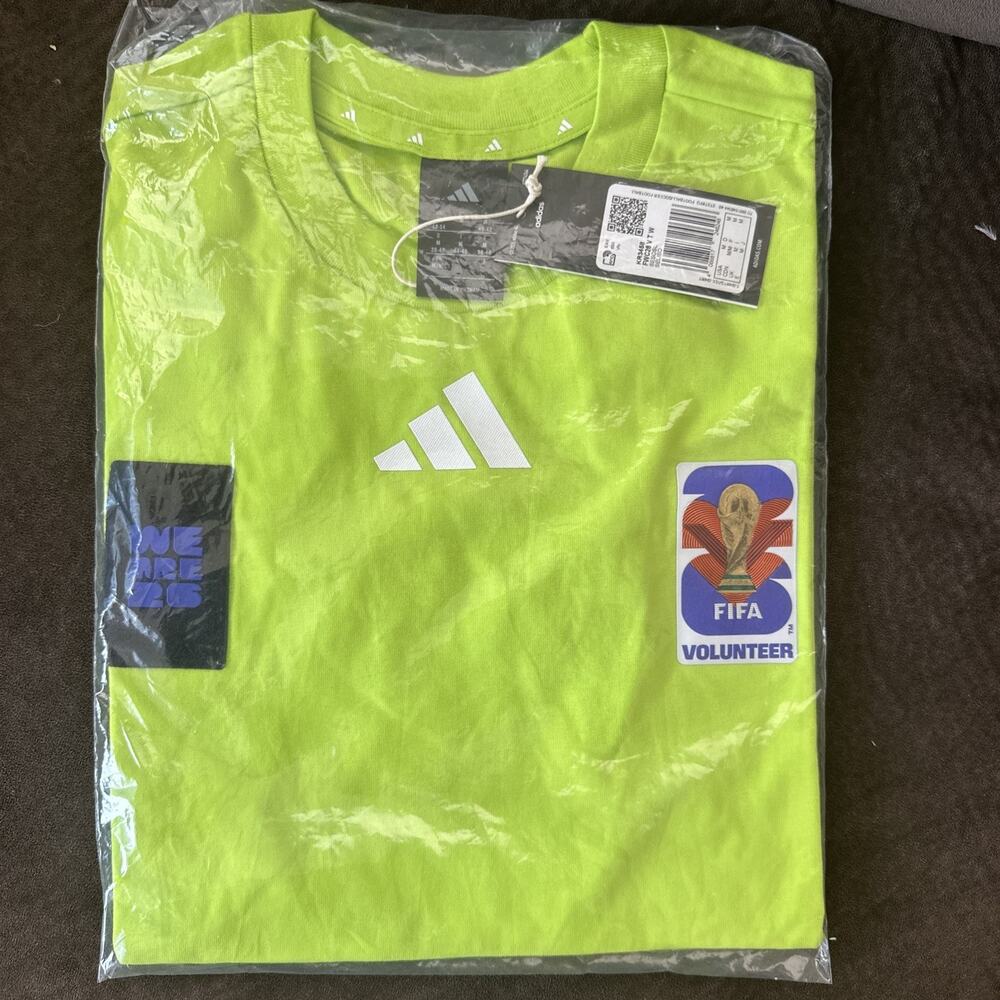 adidas FIFA Official Volunteer Green Soccer Shirt Size Adult Medium New